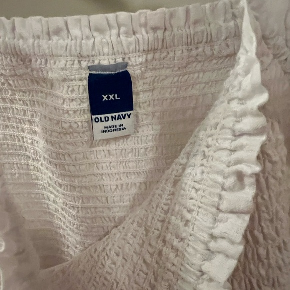 Old Navy White Smocked Sundress with Flutter Straps - Picture 2 of 4